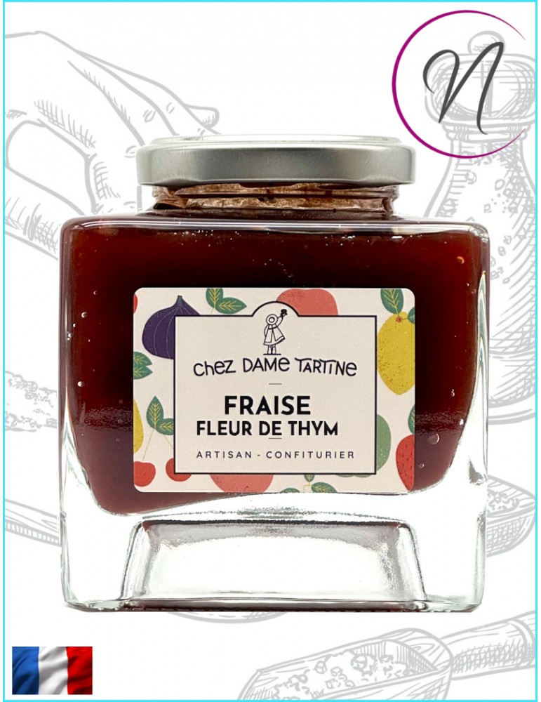 Confiture Artisanale Fraise Fleur de Thym | Chez Dame Tartine