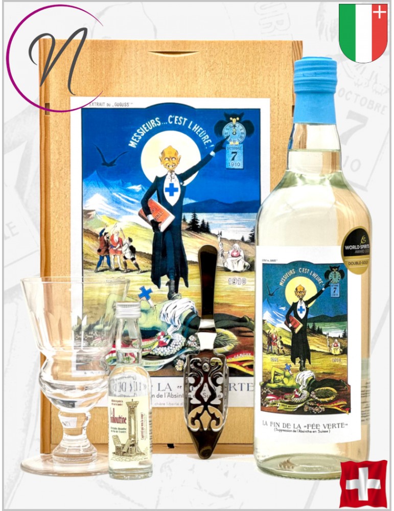 Absinthe Coffret Verre et cuillère | Celle à Guilloud | Cave chez Nathalie Sàrl