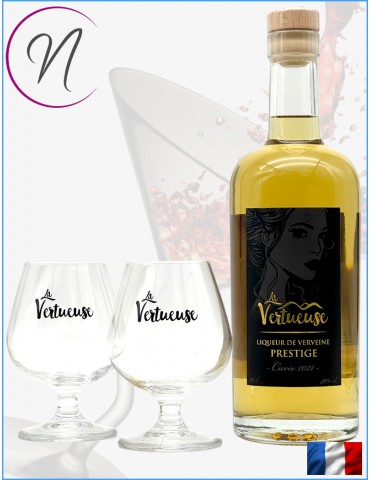 Liqueur de Verveine Prestige | La Vertueuse | Coffret 2 verres | %shop-name%