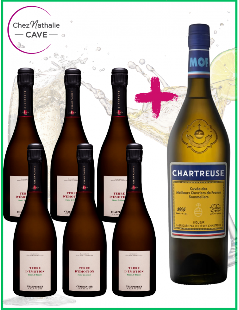 Lot Prestige Chartreuse MOF + 6 Champagne Charpentier | Cave chez Nathalie
