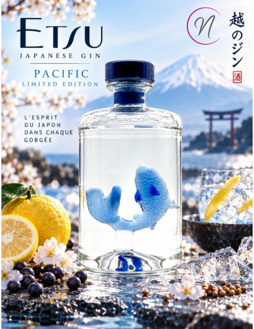 Gin Etsu Pacific Ocean Water LIMITED EDITION | verre soufflé à la main - %shop-name%