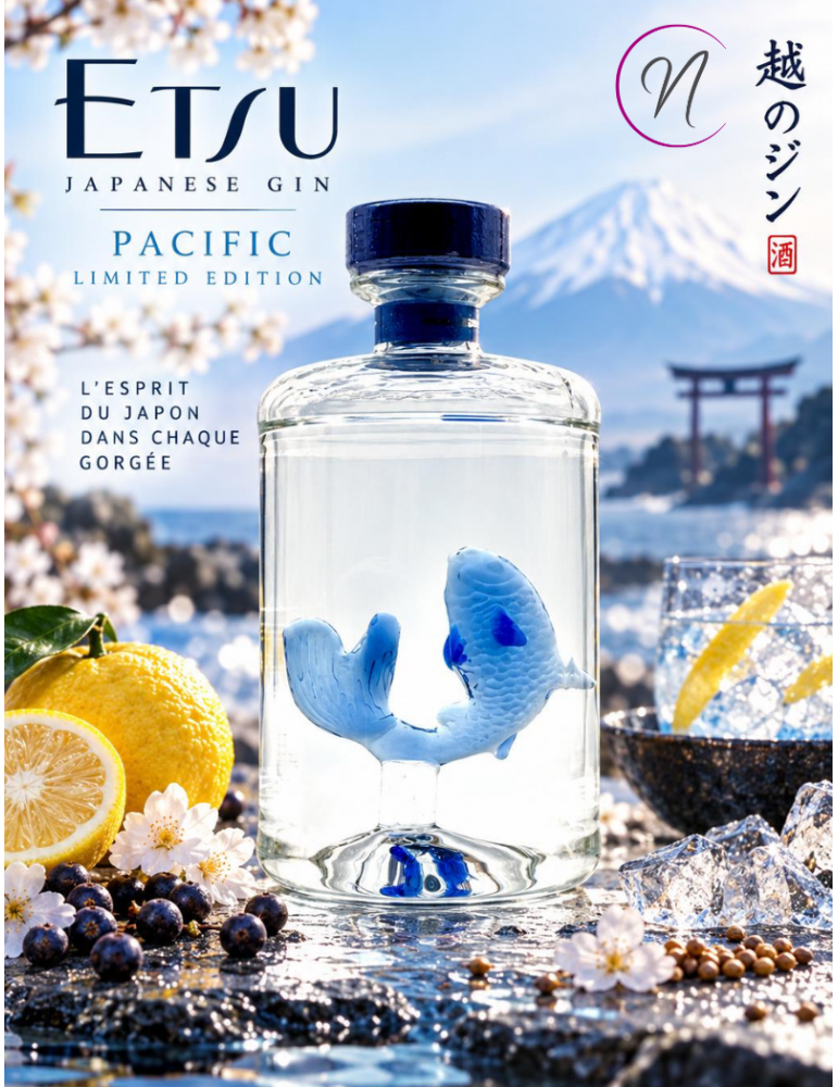 Gin Etsu Pacific Ocean Water LIMITED EDITION | verre soufflé à la main - %shop-name%