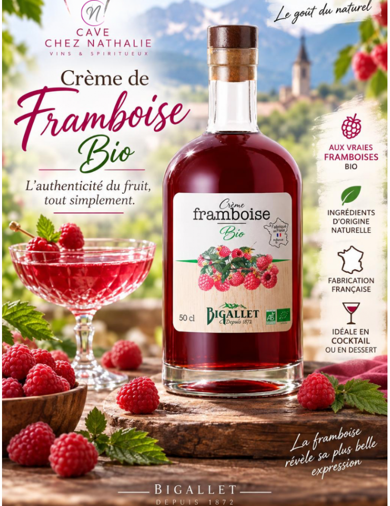 Crème de Framboise Bio | Bigallet - le gout du naturel | %shop-name%