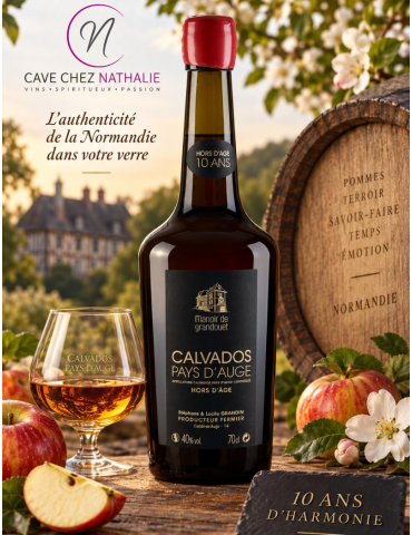 Calvados 10 ans Hors d'Age | Manoir de Grandouet | Pomme Terroir Passion - %shop-name%
