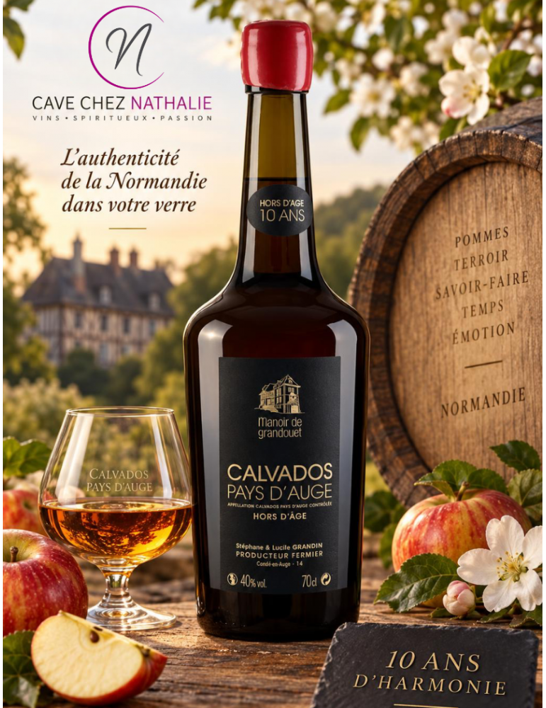 Calvados 10 ans Hors d'Age | Manoir de Grandouet | Pomme Terroir Passion - %shop-name%