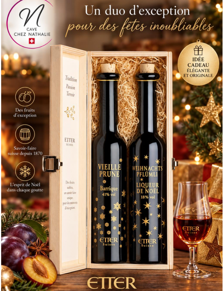 Liqueur de Prune de Noel Etter | Coffret bois - un duo d'exception - %shop-name%
