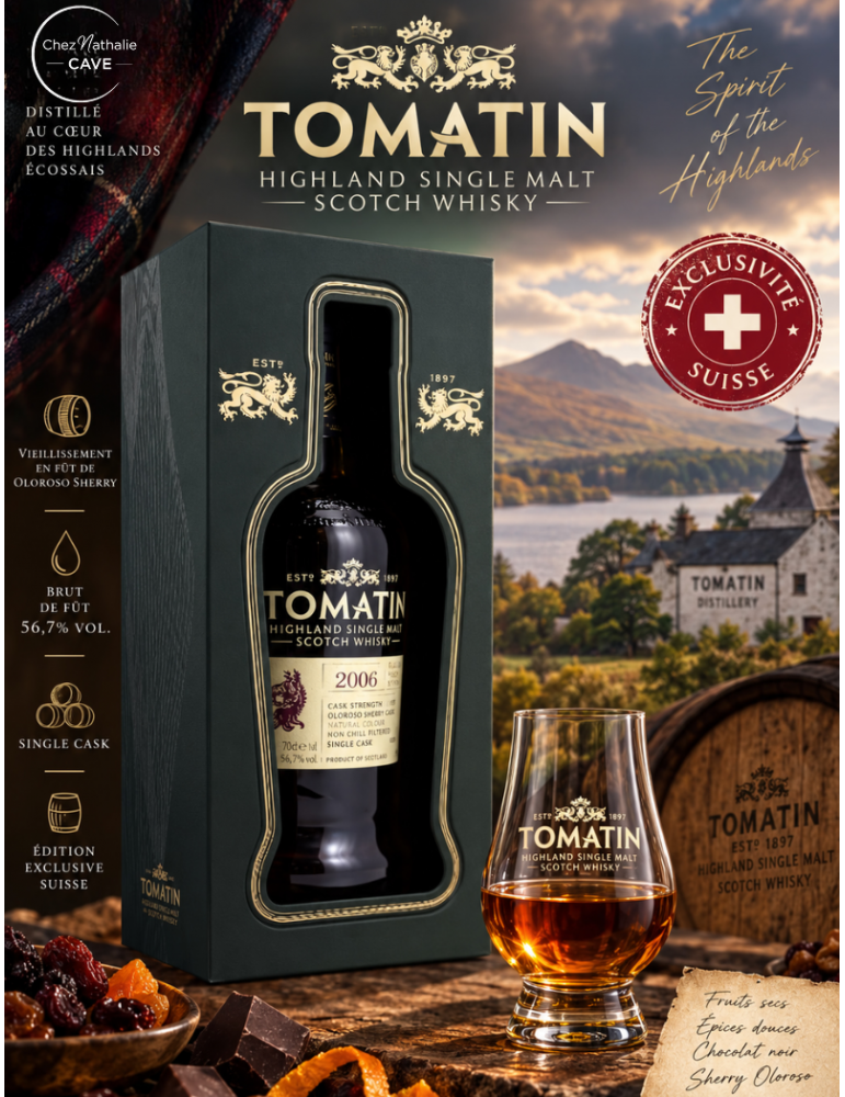 Whisky Tomatin 2006 Cask - Oloroso Sherry | Exclusivité Suisse | Highland - %shop-name%