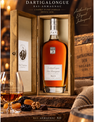 Bas Armagnac XO Dartigalongue | Carafe Diva avec coffret bois - %shop-name%
