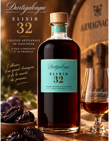 Elixir 32 DArtigalongue - Liqueur d'Armagnac & Pruneaux | %shop-name%