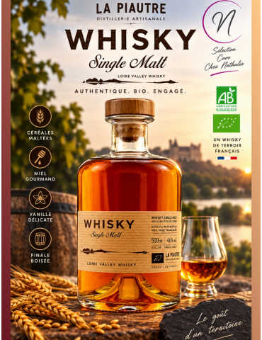 Whisky La Piautre Single Malt Bio | Loire Valley Whisky - %shop-name%