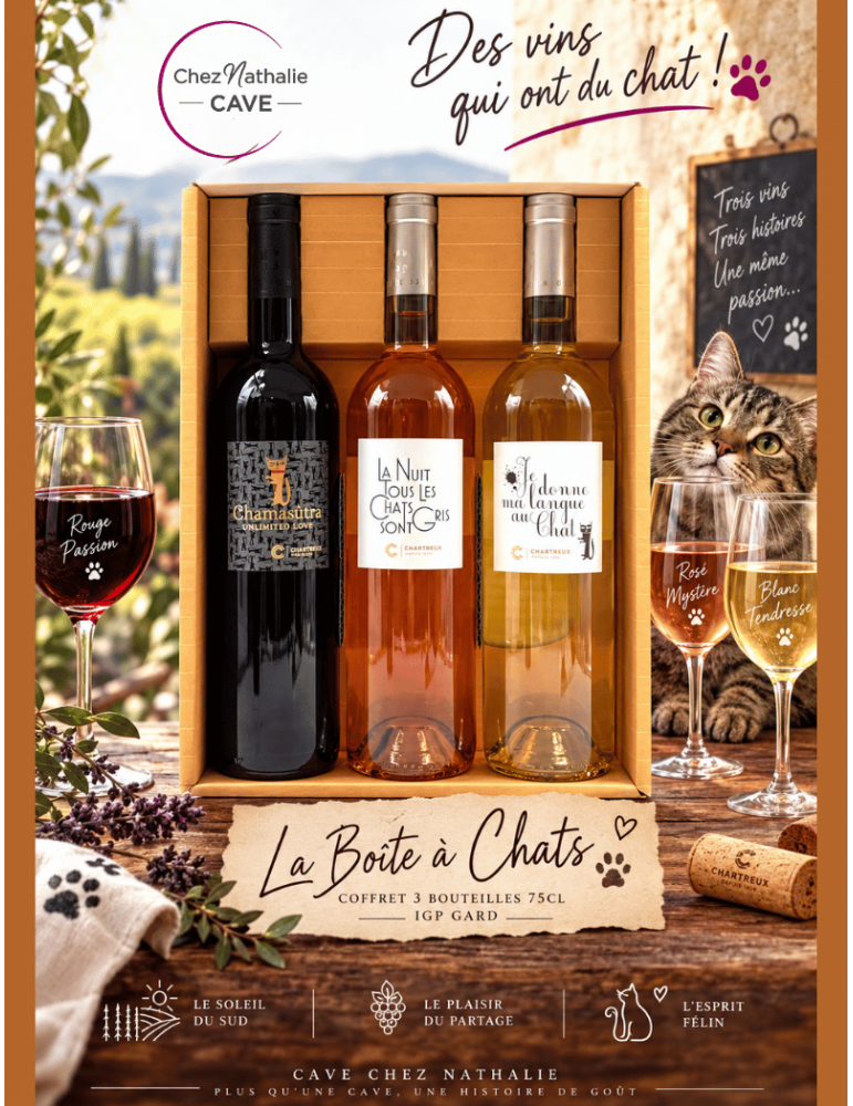 La Boîte à Chats - La trilogie des chats - coffret 3 bouteilles cellier des chartreux - %shop-name%
