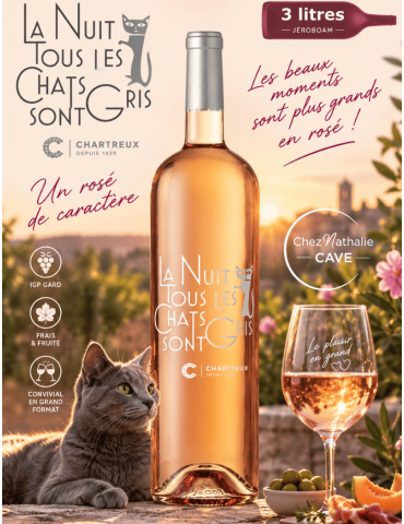 Jéroboam Rosé La Nuit Tous Les Chats Sont Gris vin | %shop-name%