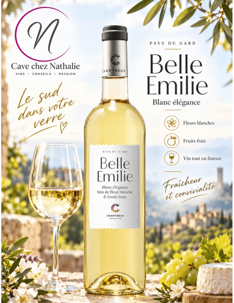 Belle Emilie vin blanc - IGP Gard | Cellier des Chartreux | %shop-name%