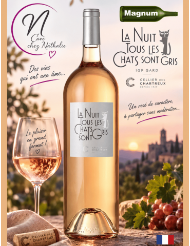 La Nuit Tous Les Chats Sont Gris Vin rosé magnum 150cl | %shop-name%