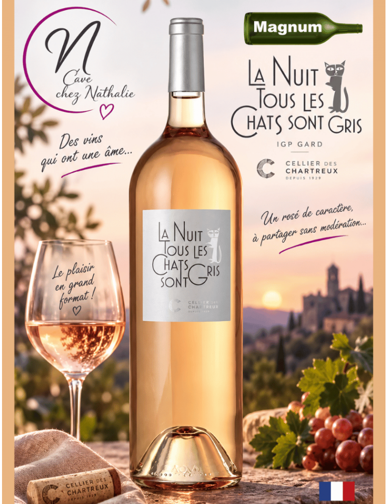 La Nuit Tous Les Chats Sont Gris Vin rosé magnum 150cl | %shop-name%