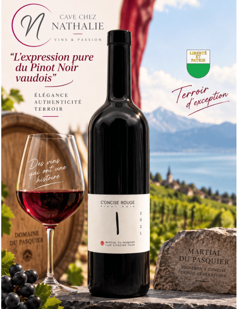 Pinot Noir C'oncise Rouge | Domaine Du Pasquier Concise - %shop-name%