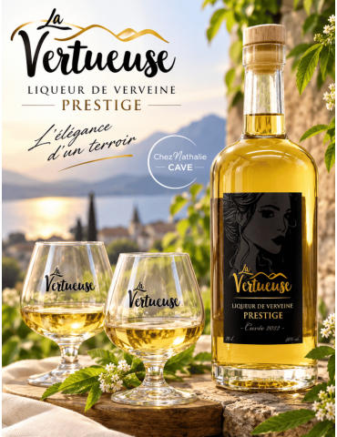 Coffret de Liqueur de Verveine Prestige + 2 verres | La Vertueuse - %shop-name%