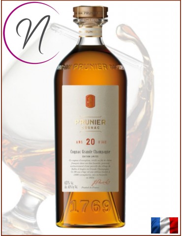 Cognac 20 ans d'âge Grande Champagne | Cognac Prunier - %shop-name%