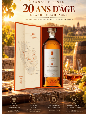 Cognac Prunier 20 ans d'age - Edition Limitée - %shop-name%