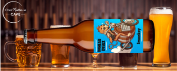 Bouteille de bière smonkey ambrée fumée tonneau joyeux - Cave chez Nathalie