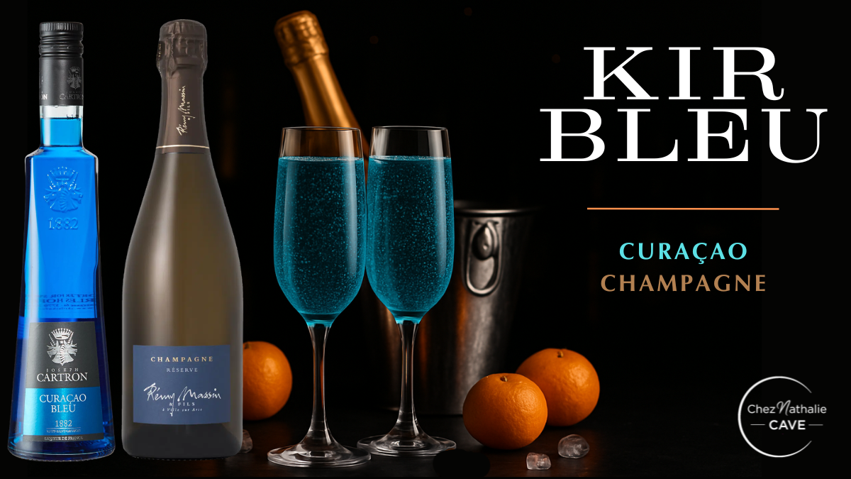 Recette du Kir Bleu : Curaçao Bleu et Champagne
